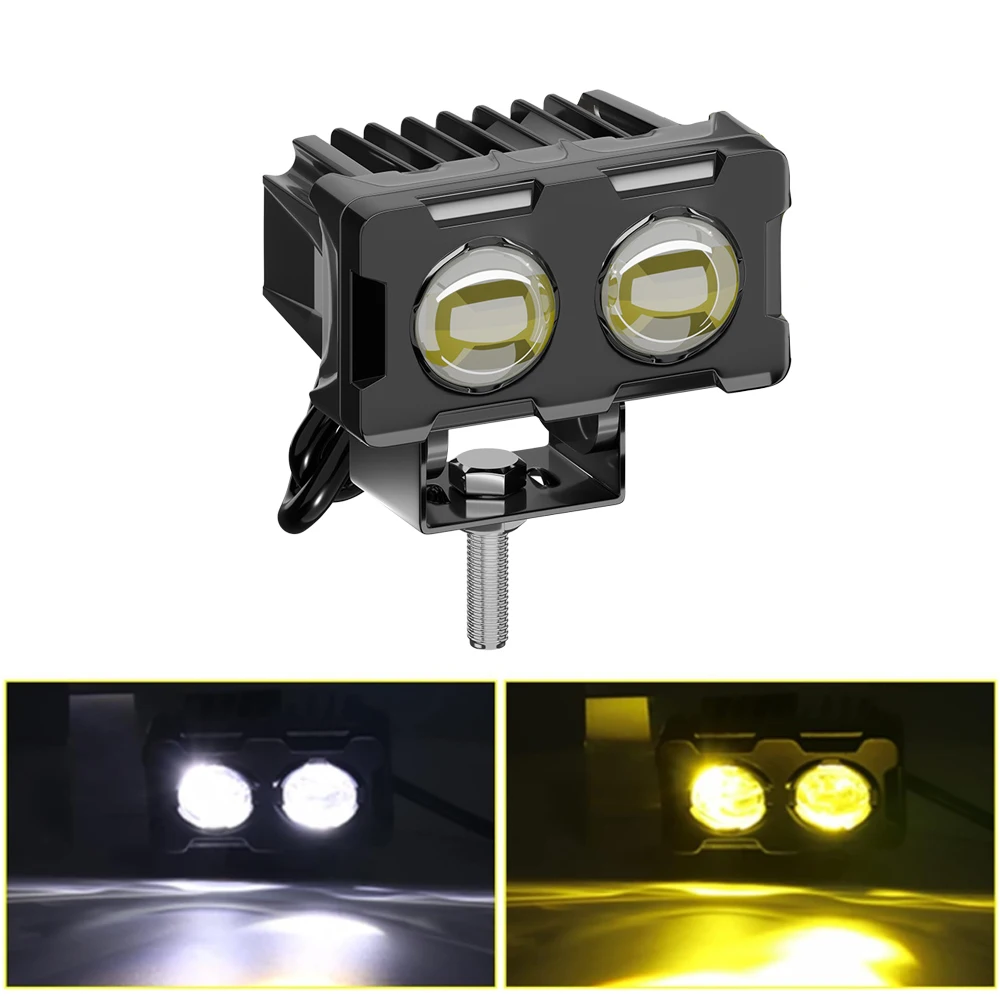 Motorcycle LED Headlights Double Lenses Spotlight Motorbike Auxiliary Fog Lamp Super Bright White Yellow Running Lamp
Motorcycle LED Headlights Double Lenses Spotlight Motorbike Auxiliary Fog Lamp Super Bright White Yellow Running Lamp