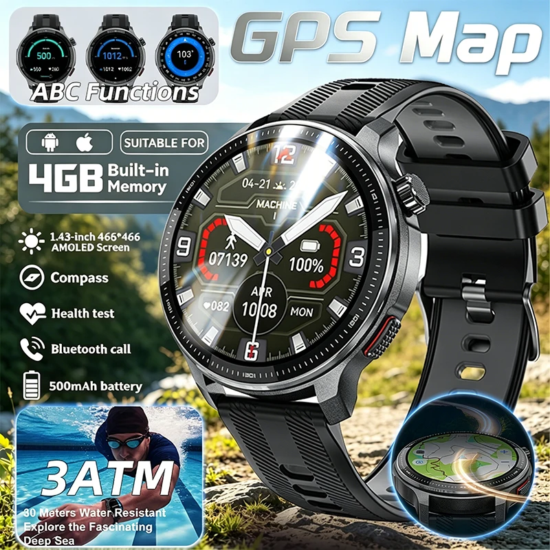 2026 New GPS Smart Watch 3ATM Waterproof 100+ Sports Modes Offline Map 1.43 Ultra-clear Large Screen 4GB Music Men’s Smart Watch
2026 New GPS Smart Watch 3ATM Waterproof 100+ Sports Modes Offline Map 1.43 Ultra-clear Large Screen 4GB Music Men’s Smart Watch
