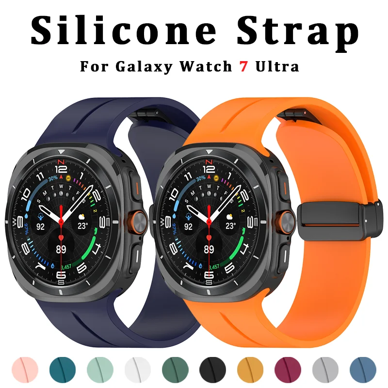 Silicone Strap for Samsung Galaxy Watch 7 Ultra 47mm Replacement Sport Bracelet For Galaxy Watch Ultra 47mm Band Accessorie
Silicone Strap for Samsung Galaxy Watch 7 Ultra 47mm Replacement Sport Bracelet For Galaxy Watch Ultra 47mm Band Accessorie