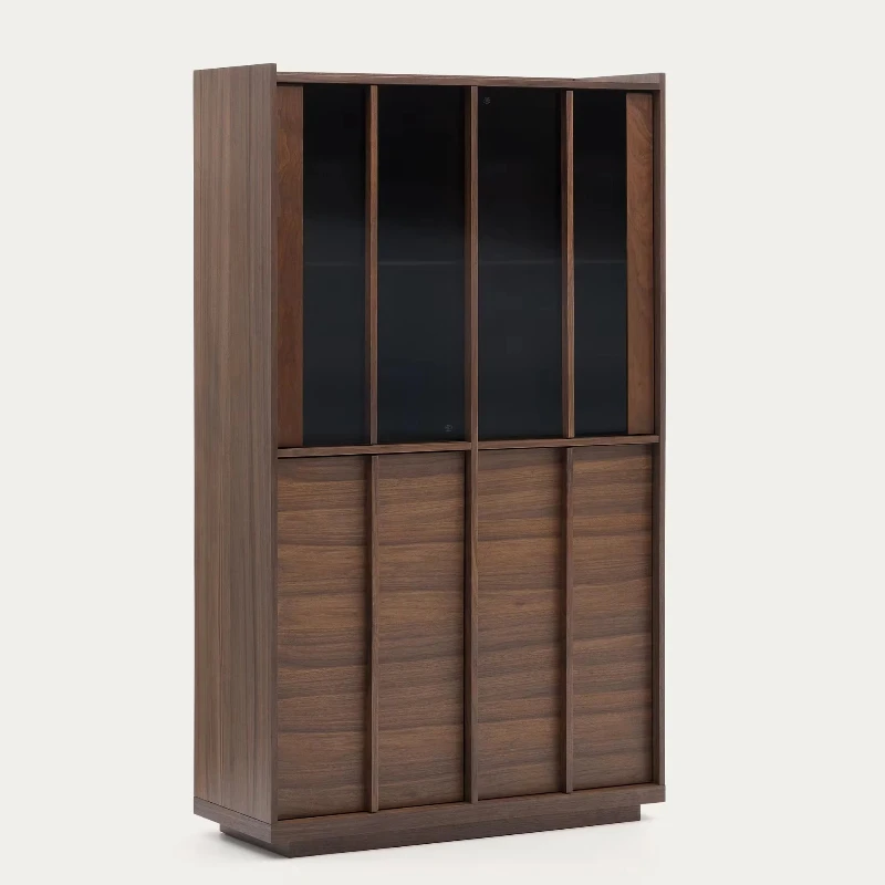 Veneer wood glass display cabinet solid walnut
Veneer wood glass display cabinet solid walnut