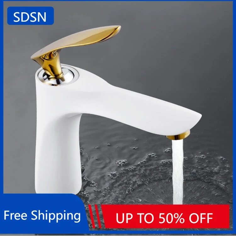 White Gold Bathroom Basin Sink Faucet Single Handle Deck Mounted Hot Cold Basin Sink Mixer Tap Quality Copper Basin Faucets Tap
White Gold Bathroom Basin Sink Faucet Single Handle Deck Mounted Hot Cold Basin Sink Mixer Tap Quality Copper Basin Faucets Tap