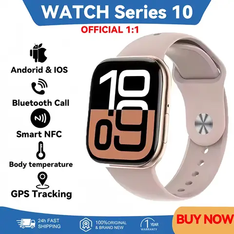 2025 New Series Watch10 GPS Track Smart Watch Men Woman HD Bluetooth Call Waterproof Sports SmartWatch For Apple Android IOS