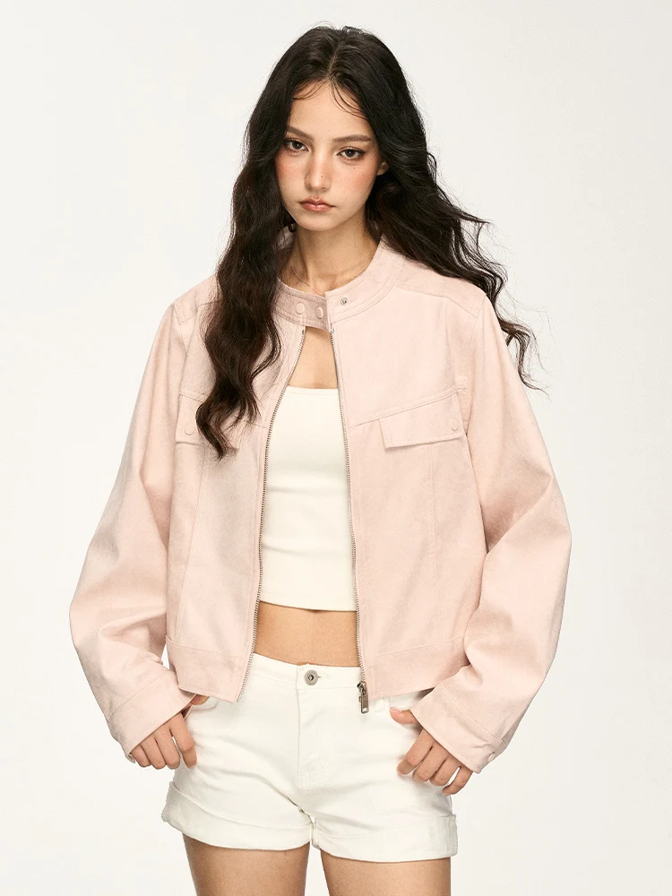 Aaisup American Retro Pure Color Stand Collar Short Workwear Jacket Women's Spring Autumn Casual Versatile Loose Fit Zipper
Aaisup American Retro Pure Color Stand Collar Short Workwear Jacket Women's Spring Autumn Casual Versatile Loose Fit Zipper
