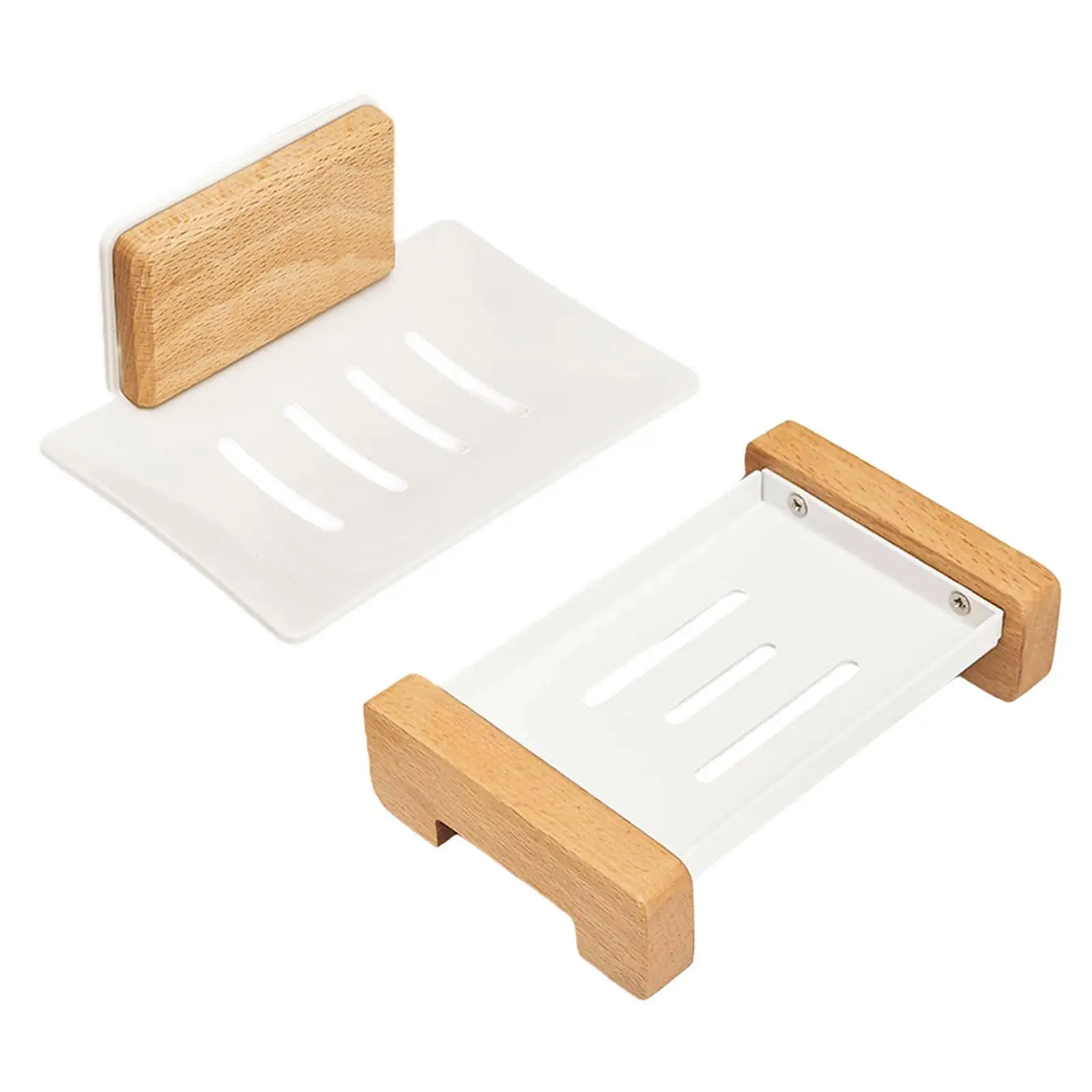 Soap Dish Rack Small with Drainer Simple Aluminum and Solid Wood Drainable with Drainage Bar Soap Holder for Shower Bathroom
Soap Dish Rack Small with Drainer Simple Aluminum and Solid Wood Drainable with Drainage Bar Soap Holder for Shower Bathroom