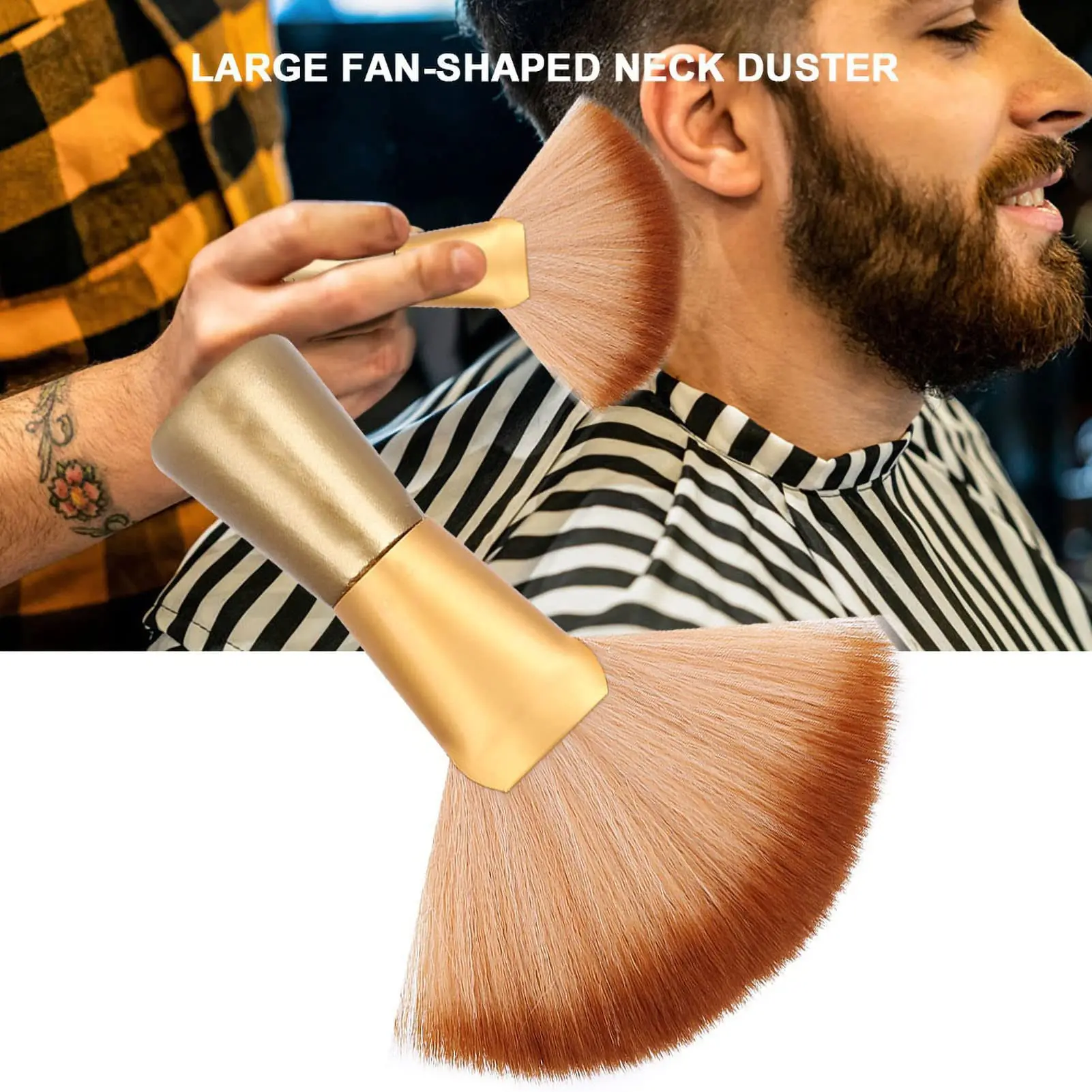 Neck Duster Soft Large Fan Shaped Salon Brush Hair Face Hair Cleaning Brush Professional Hair Cutting Tools Fashion modeling
Neck Duster Soft Large Fan Shaped Salon Brush Hair Face Hair Cleaning Brush Professional Hair Cutting Tools Fashion modeling