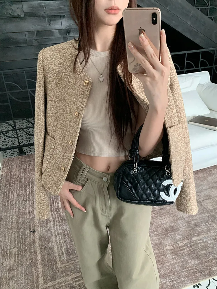 i Color Tweed Outerwear Women's UVPU Autumn Winter Design Sensation High End Feeling Ele Ladylike Coat Korean Sle
i Color Tweed Outerwear Women's UVPU Autumn Winter Design Sensation High End Feeling Ele Ladylike Coat Korean Sle