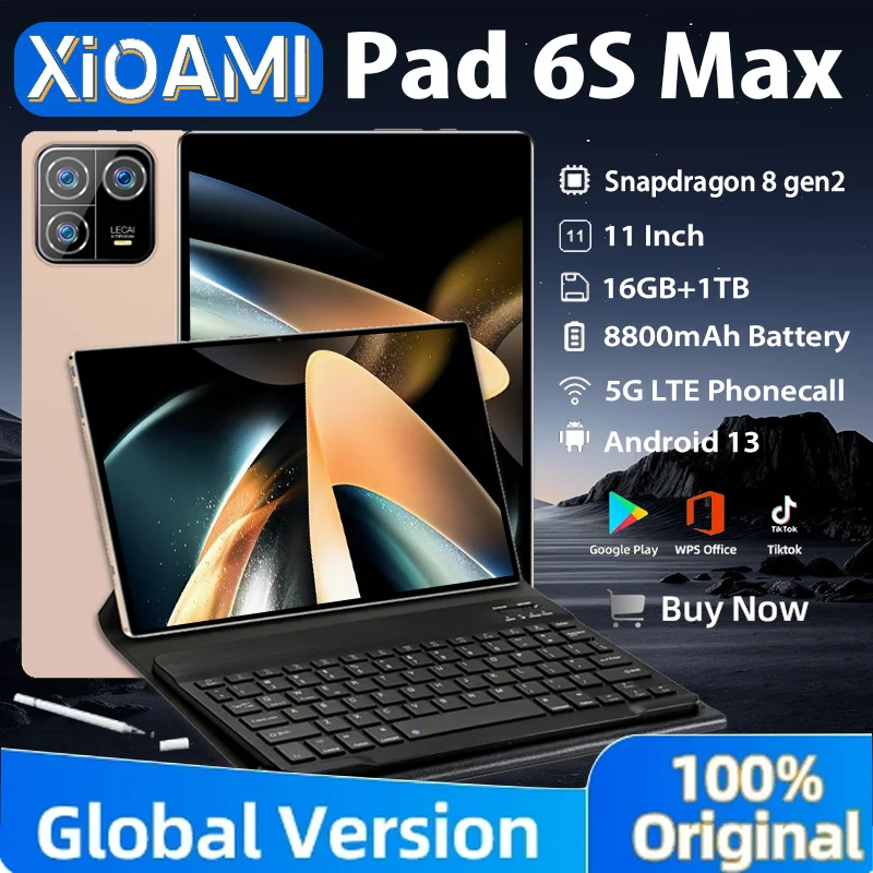 Оригинальный планшет Mi Pad 6s MAX Pad 12 ГБ/16 ГБ 1 ТБ ROM Snapdragon 8 gen2 GPS 11 "экран 8800 мАч глобальная прошивка Wi-Fi планшетный ПК Pad 6 max
Оригинальный планшет Mi Pad 6s MAX Pad 12 ГБ/16 ГБ 1 ТБ ROM Snapdragon 8 gen2 GPS 11 "экран 8800 мАч глобальная прошивка Wi-Fi планшетный ПК Pad 6 max