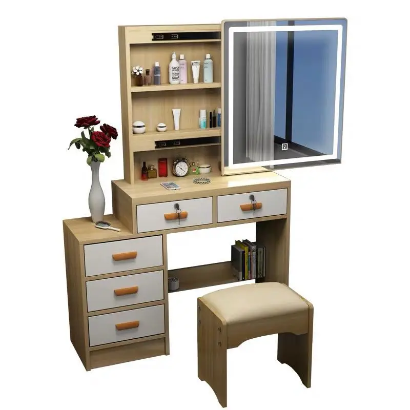 #Simple Modern Multi-Functional Dressing Table for Small Apartments Mini Storage Cabinet Integrated Retractable Makeup Vanities
#Simple Modern Multi-Functional Dressing Table for Small Apartments Mini Storage Cabinet Integrated Retractable Makeup Vanities