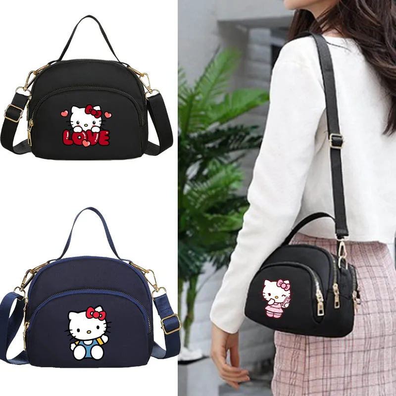Cartoon HelloKitty Nylon Woman's Shoulder Bag Solid Zipper Crossbody Bags for Women Simple Female Kawaii Causal Tote Handbags
Cartoon HelloKitty Nylon Woman's Shoulder Bag Solid Zipper Crossbody Bags for Women Simple Female Kawaii Causal Tote Handbags