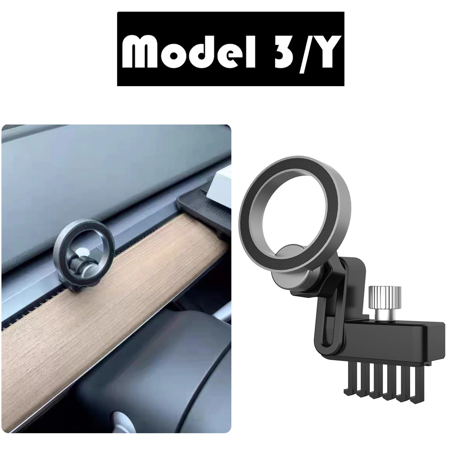 Megsafe Magnetic iPhone Holder 360 Degree Rotating Adjustable Stand Support Car Accessory for Tesla Model 3 Model Y
Megsafe Magnetic iPhone Holder 360 Degree Rotating Adjustable Stand Support Car Accessory for Tesla Model 3 Model Y