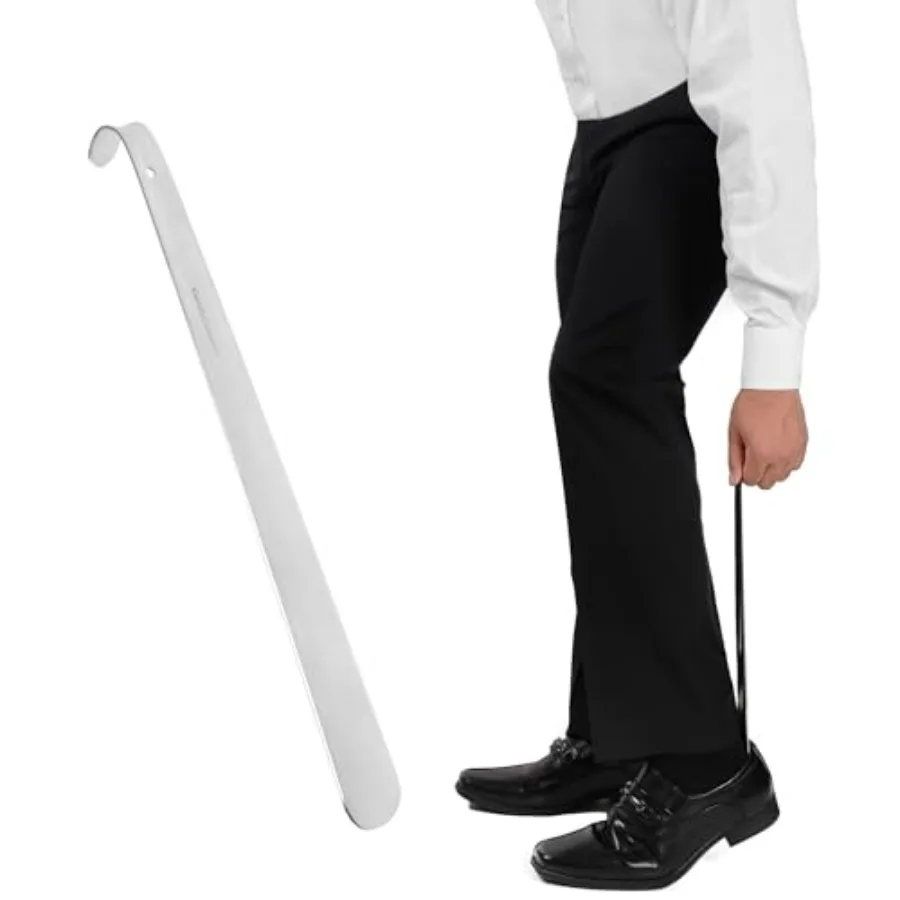 Comfy Clothiers Long Handle Metal Shoe Horn 16.5"/42cm - Stainless Shoehorn for Shoes and Boots
Comfy Clothiers Long Handle Metal Shoe Horn 16.5"/42cm - Stainless Shoehorn for Shoes and Boots