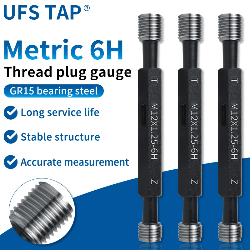 UFS TAP 1PCS 6H M0.8 M0.9 M1 M1.2 M1.4 M1.6 M1.8 M2-M30 Thread Plug Gauge Metric Standard Measuring Tool Tap Thread Measurement
UFS TAP 1PCS 6H M0.8 M0.9 M1 M1.2 M1.4 M1.6 M1.8 M2-M30 Thread Plug Gauge Metric Standard Measuring Tool Tap Thread Measurement