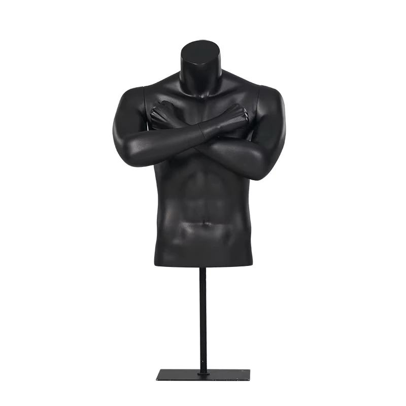 New Fashion Matte Black Muscle Male Sports Half Body Athletic Mannequin Model Torso Window Display
New Fashion Matte Black Muscle Male Sports Half Body Athletic Mannequin Model Torso Window Display