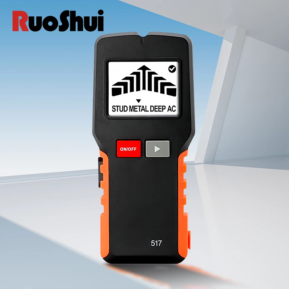 RuoShui 5-in-1 Professional Wall Scanner Handheld Metal Depth Detector Wood Stud Finder Electric Cable Tracker Cavity Detector
RuoShui 5-in-1 Professional Wall Scanner Handheld Metal Depth Detector Wood Stud Finder Electric Cable Tracker Cavity Detector