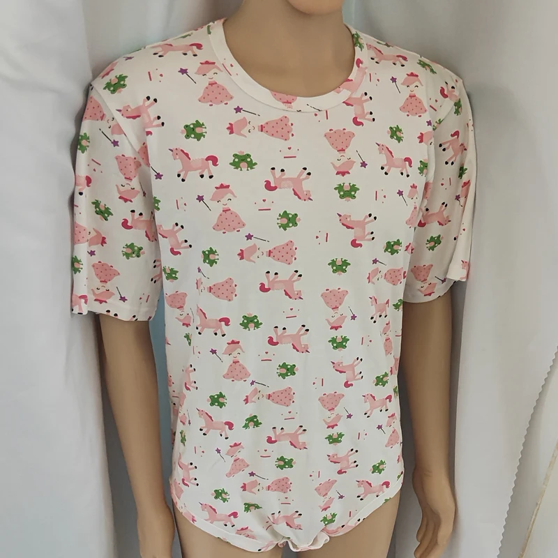 ABDL Adult Pure Cotton Romper Pajamas Adult Soft Cartoon Print Short Sleeves Crotch With Snaps Onesie Cosplay Playsuits
ABDL Adult Pure Cotton Romper Pajamas Adult Soft Cartoon Print Short Sleeves Crotch With Snaps Onesie Cosplay Playsuits