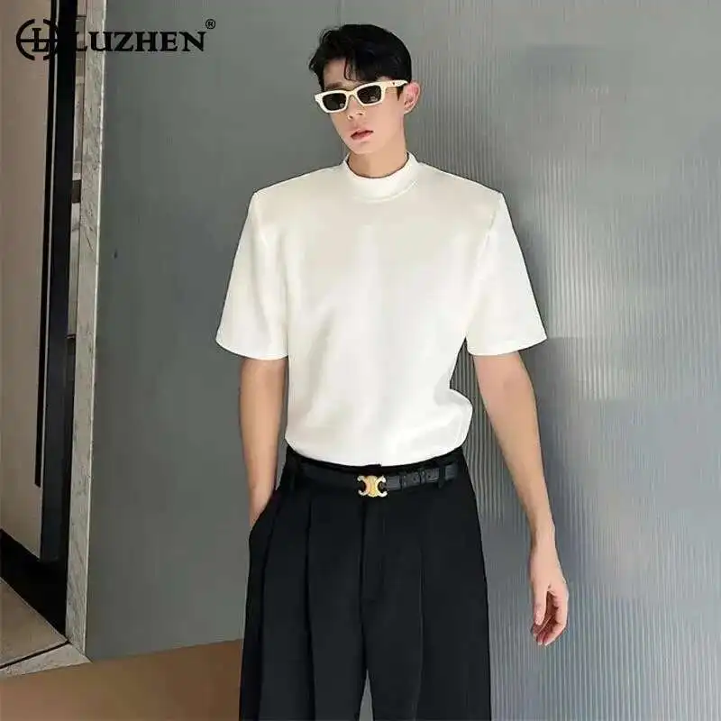 LUZHEN Half 2025 New Loose Trendy Solid Color Elegant Sleeve T-shirts Men's High Quality Handsome Fashion Round Neck Tops LZ9574
LUZHEN Half 2025 New Loose Trendy Solid Color Elegant Sleeve T-shirts Men's High Quality Handsome Fashion Round Neck Tops LZ9574