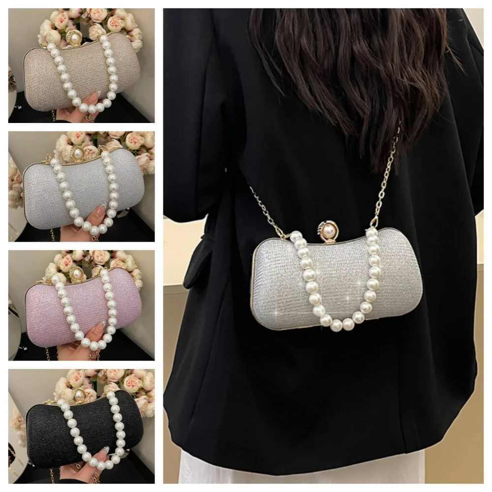 Portable Glitter Evening Banquet Bag Wrist Bag Large Capacity Pearl Box Handbag Crossbody Elegant Ladies Clutch Bag Wedding
Portable Glitter Evening Banquet Bag Wrist Bag Large Capacity Pearl Box Handbag Crossbody Elegant Ladies Clutch Bag Wedding