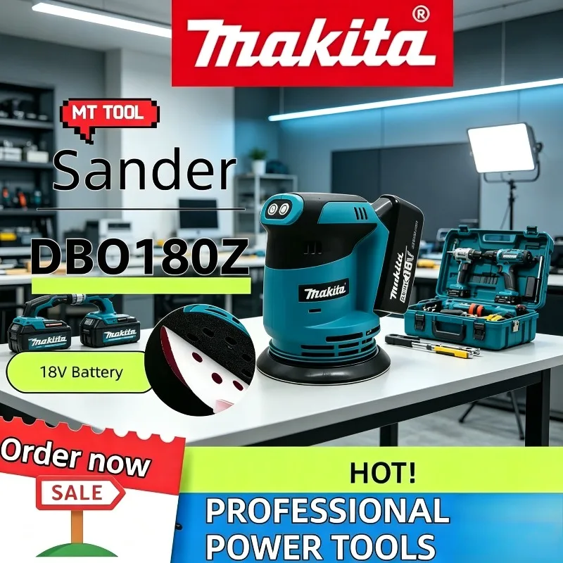 Rechargeable Cordless Brushless Makita DBO180Z Random Orbital Sander Disc Woodworking Sanding Putty Polishing Bare 18V Tool
Rechargeable Cordless Brushless Makita DBO180Z Random Orbital Sander Disc Woodworking Sanding Putty Polishing Bare 18V Tool