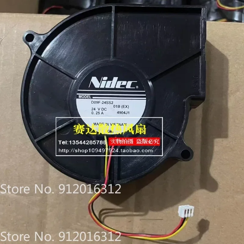 Original New Fan for NIDEC D09F-24SS2 01B (EX) 9730 24V 0.25A 2-wire cooling fan 97 * 97 * 30MM
Original New Fan for NIDEC D09F-24SS2 01B (EX) 9730 24V 0.25A 2-wire cooling fan 97 * 97 * 30MM
