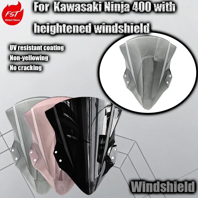 For Kawasaki Ninja 400 High-Height Windshield Motorcycle Windshield Modification Front Windshield Cover
For Kawasaki Ninja 400 High-Height Windshield Motorcycle Windshield Modification Front Windshield Cover