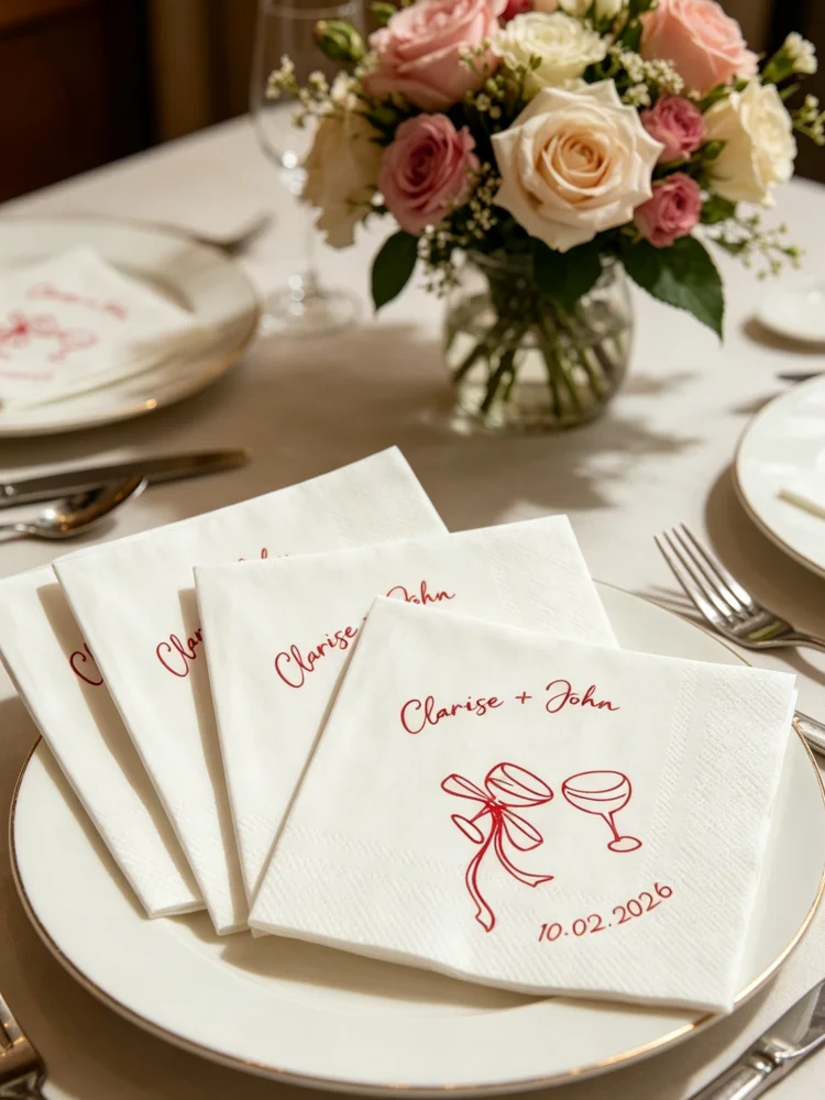 Personalized Text Custom Cocktail Napkins Multi Color Custom Wedding Napkins Engagement Bridal Shower Party Disposable Paper
Personalized Text Custom Cocktail Napkins Multi Color Custom Wedding Napkins Engagement Bridal Shower Party Disposable Paper