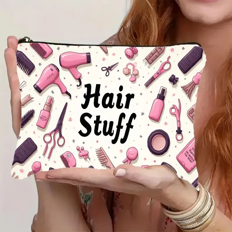 Stylish 2d Flat Hair Stuff Cosmetic Bag with a Zipper Closure Featuring a Cute Cartoon Hair Salon Tools Pattern Lightweight
Stylish 2d Flat Hair Stuff Cosmetic Bag with a Zipper Closure Featuring a Cute Cartoon Hair Salon Tools Pattern Lightweight