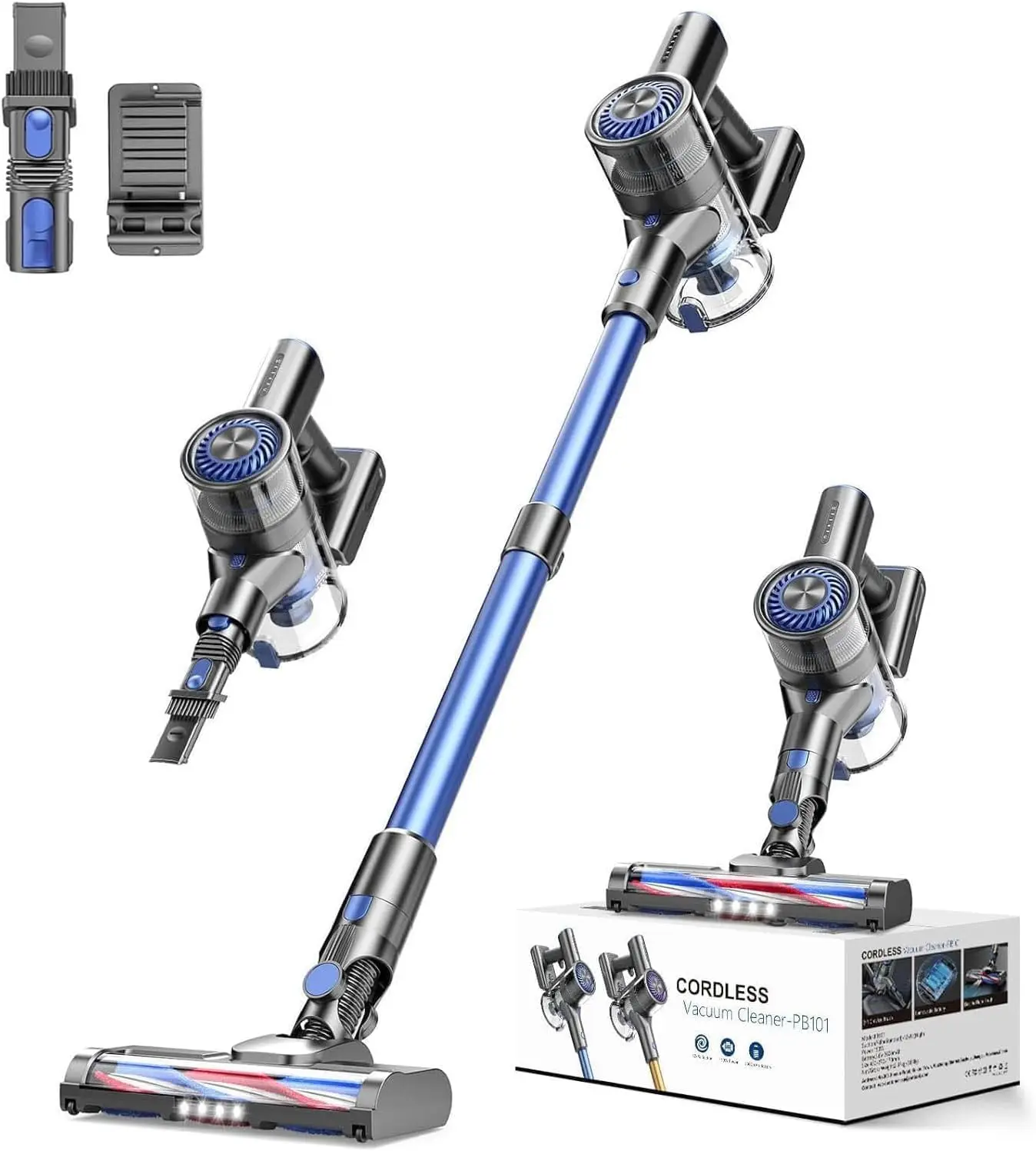 Cordless Vacuum Cleaner, Stick Vacuum Cordless Rechargeable with Power Suction, Up to 40-Min Runtime, Lightweight Vacuum Cleaner
Cordless Vacuum Cleaner, Stick Vacuum Cordless Rechargeable with Power Suction, Up to 40-Min Runtime, Lightweight Vacuum Cleaner