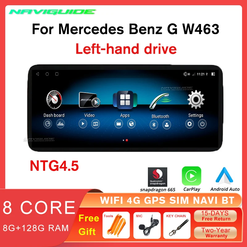 NAVIGUIDE 12,3 "автомобильный радиоприемник Android 12 для Benz G W436 LHD 2013-2016 4,5 система 8 + 128G плеер Carplay головное устройство GPS Bluetooth
NAVIGUIDE 12,3 "автомобильный радиоприемник Android 12 для Benz G W436 LHD 2013-2016 4,5 система 8 + 128G плеер Carplay головное устройство GPS Bluetooth