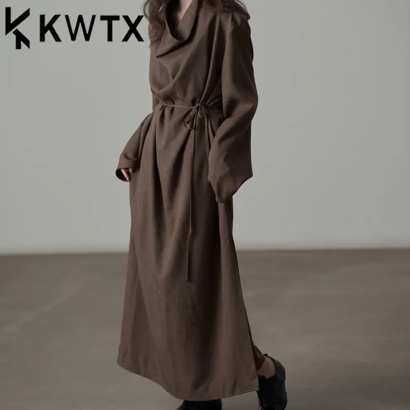 KWTX Spring Summer 2025 Solid Color Vintage Laced Waist High Slit Elegant Streetwear High Quality Soft Design Chic Women Dress
KWTX Spring Summer 2025 Solid Color Vintage Laced Waist High Slit Elegant Streetwear High Quality Soft Design Chic Women Dress