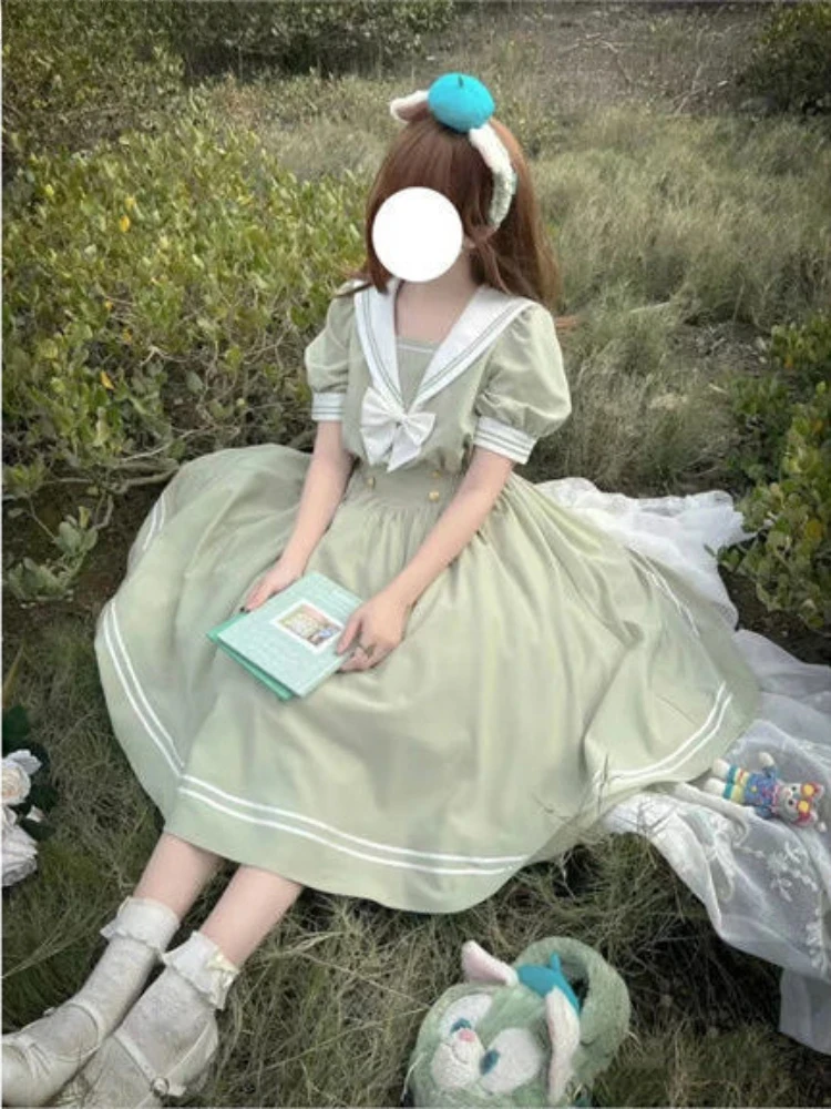 Japanese 2025 Cute Lolita Dress Women Sweet Puff Sleeve Slim New Soft Dresses Party Retro Bow Salior Collar Vestidos edsw3
Japanese 2025 Cute Lolita Dress Women Sweet Puff Sleeve Slim New Soft Dresses Party Retro Bow Salior Collar Vestidos edsw3