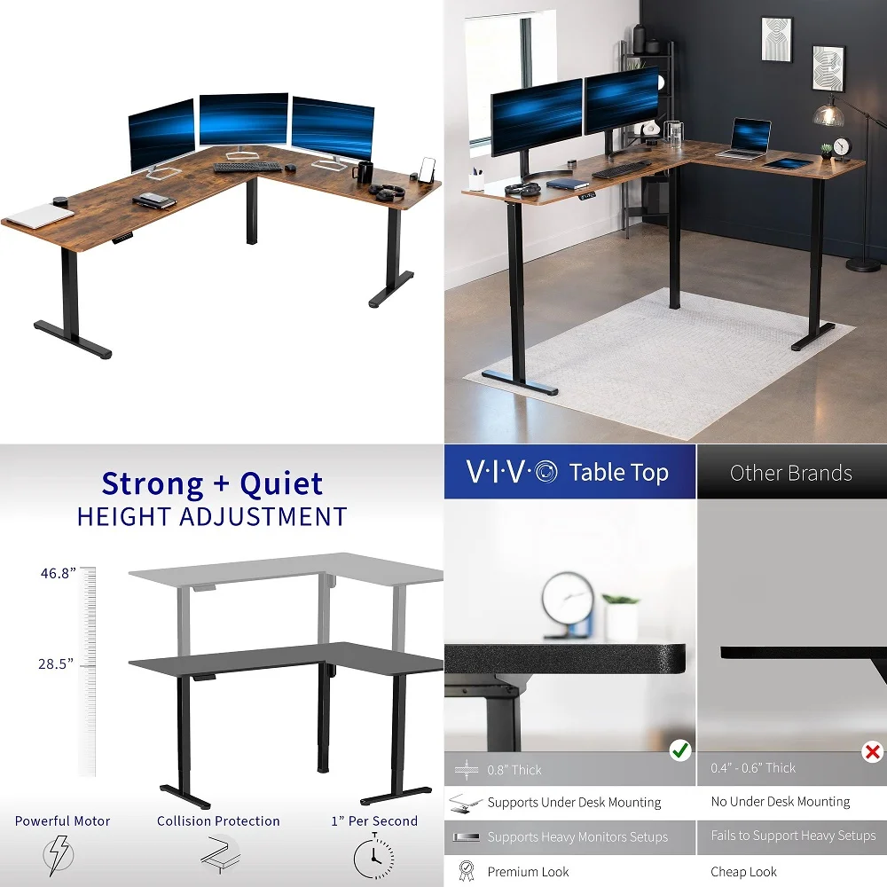 Corner Standing Desk, 84 x 63 inch Reversible LShaped Workstation, Electric Height Adjustment, Home, Office, and Reception Room
Corner Standing Desk, 84 x 63 inch Reversible LShaped Workstation, Electric Height Adjustment, Home, Office, and Reception Room