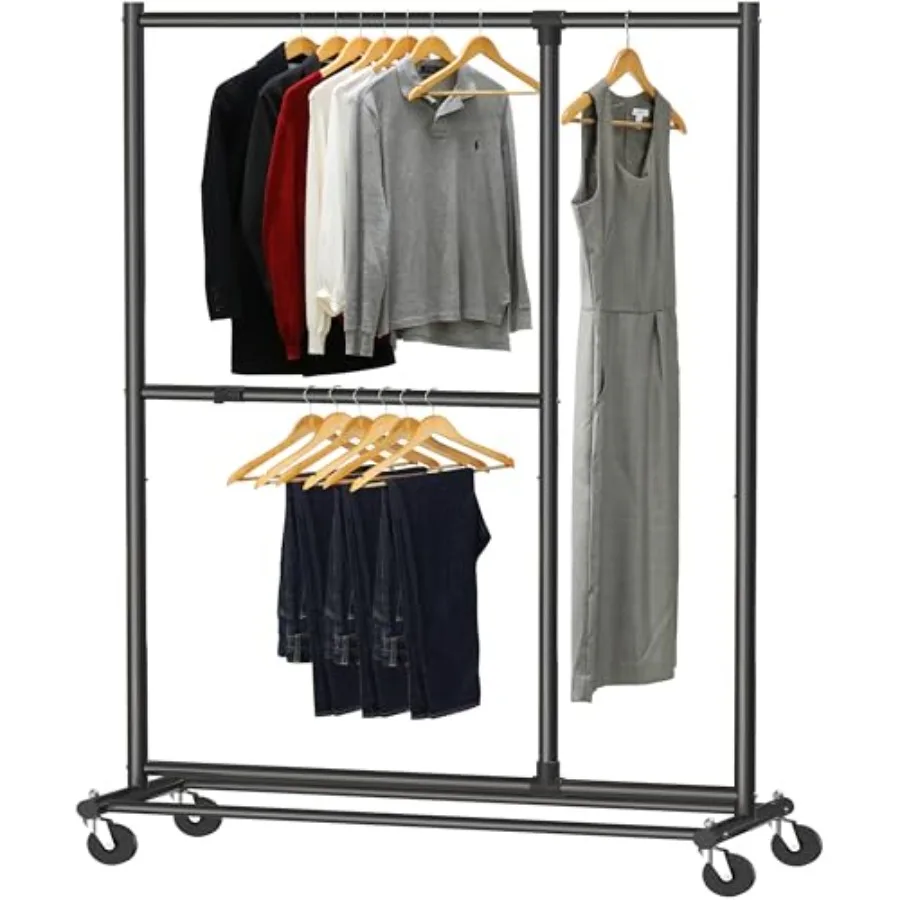 Dual Bar Adjustable Clothing Garment Rack 72-inch Height
Dual Bar Adjustable Clothing Garment Rack 72-inch Height