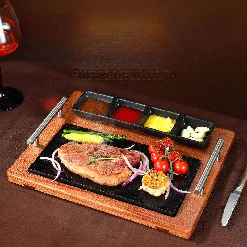 Japanese Style Portable Sabili Wood Stone Tray Steak Warm Plate Four Compartment Sauce Dish
Japanese Style Portable Sabili Wood Stone Tray Steak Warm Plate Four Compartment Sauce Dish