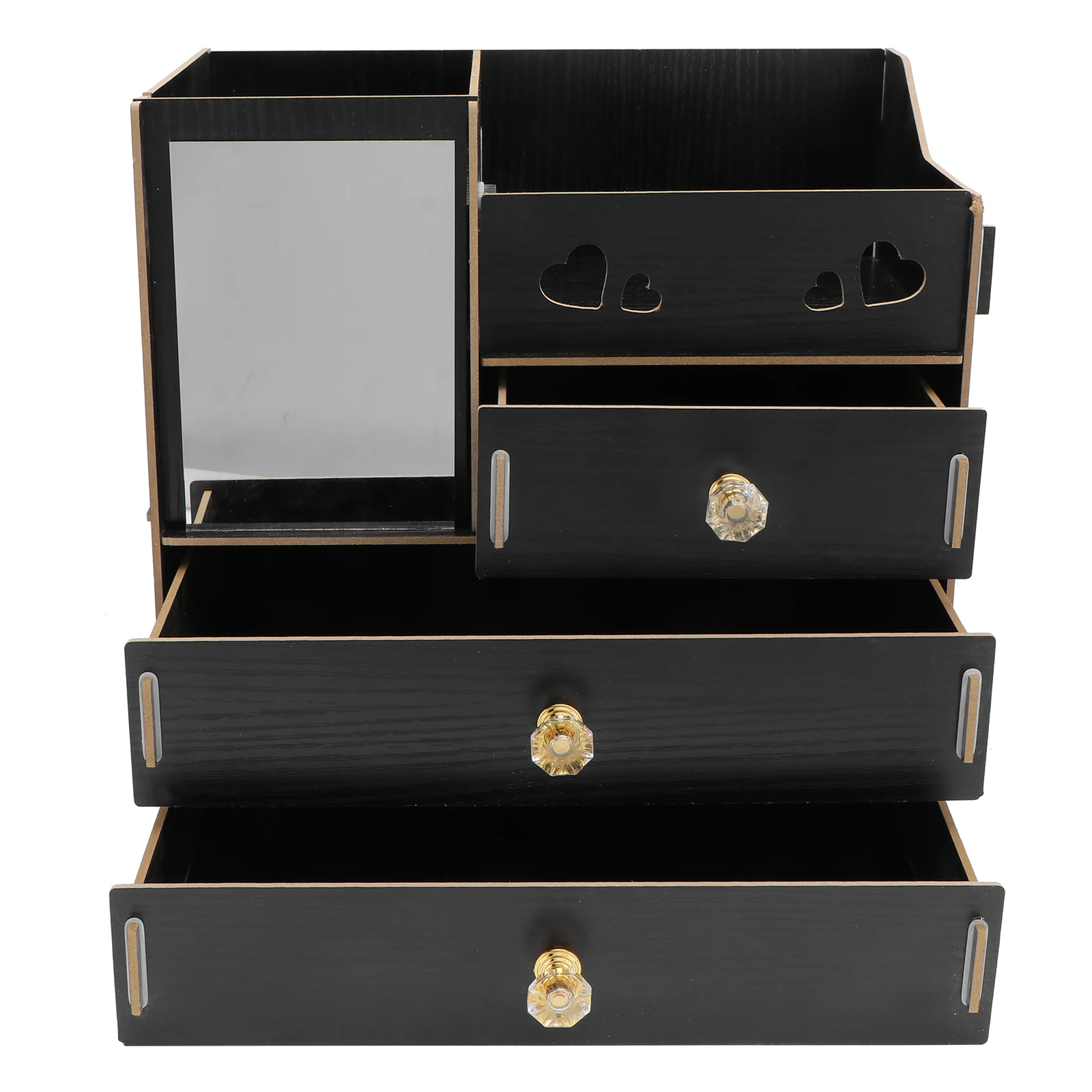 Desktop Cosmetics Storage Rack Multifunctional Organizer With Drawer Mirror Tissue Holder Compact Sturdy Wooden Shelf 
Desktop Cosmetics Storage Rack Multifunctional Organizer With Drawer Mirror Tissue Holder Compact Sturdy Wooden Shelf