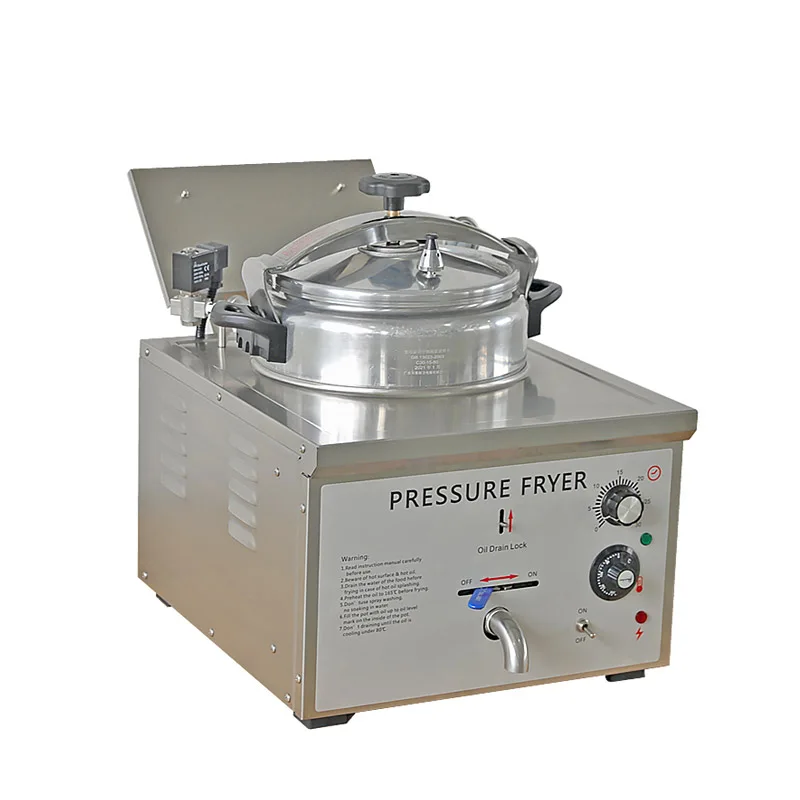 16L Commercial Potato Chips Chicken Food Deep Fryer Oven Electric Deep Pressure Frying Machine
16L Commercial Potato Chips Chicken Food Deep Fryer Oven Electric Deep Pressure Frying Machine