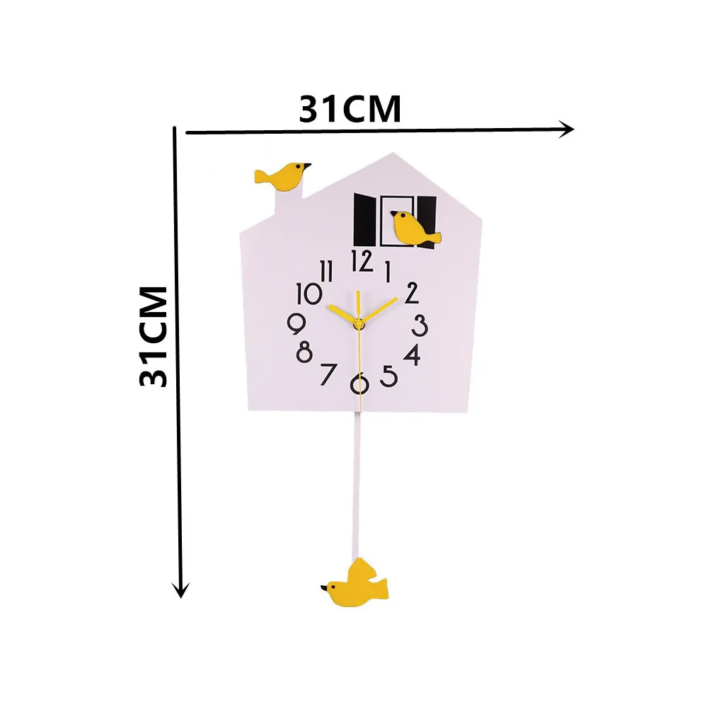 Cartoon Quartz Clock Wall Decor Silent No Ticking Noise Easy Installation Adorable Bird Premium Gift Nordic Artistic Clock
Cartoon Quartz Clock Wall Decor Silent No Ticking Noise Easy Installation Adorable Bird Premium Gift Nordic Artistic Clock