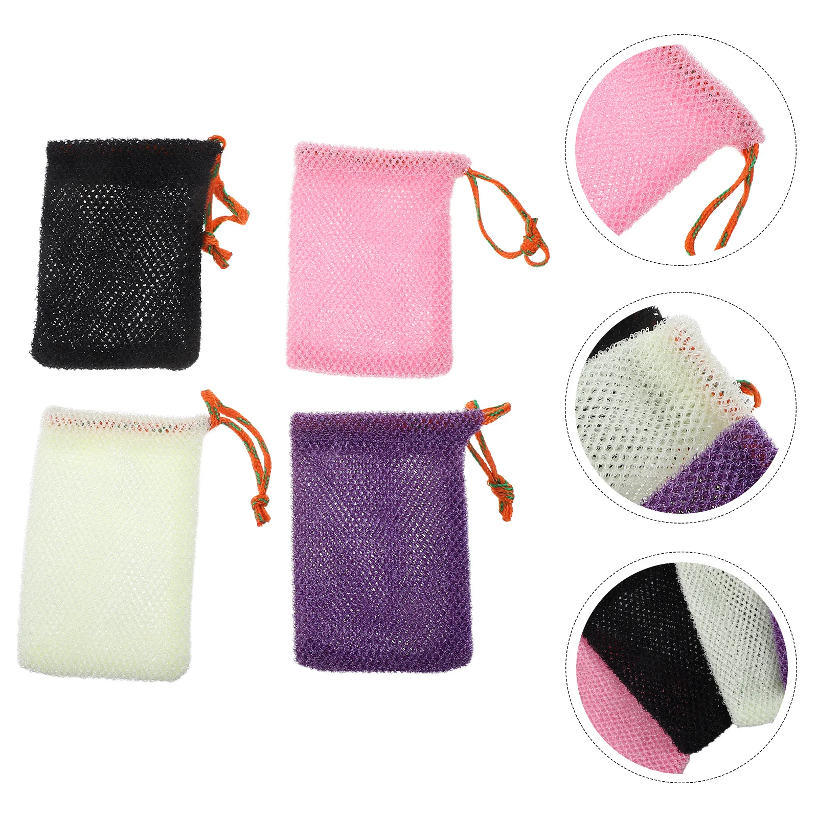 4pcs Soap Bags For Bar Soap Exfoliating Mesh Shower Scrubber With Drawstring Quick Dry Foaming Pouch Bath Sponge
4pcs Soap Bags For Bar Soap Exfoliating Mesh Shower Scrubber With Drawstring Quick Dry Foaming Pouch Bath Sponge