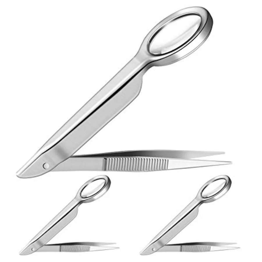 3 Pieces Magnifying Glass Tweezers Splinter Tweezers with Magnifying Glass Handheld Magnifier Forceps Portable Repairing Loupe
3 Pieces Magnifying Glass Tweezers Splinter Tweezers with Magnifying Glass Handheld Magnifier Forceps Portable Repairing Loupe