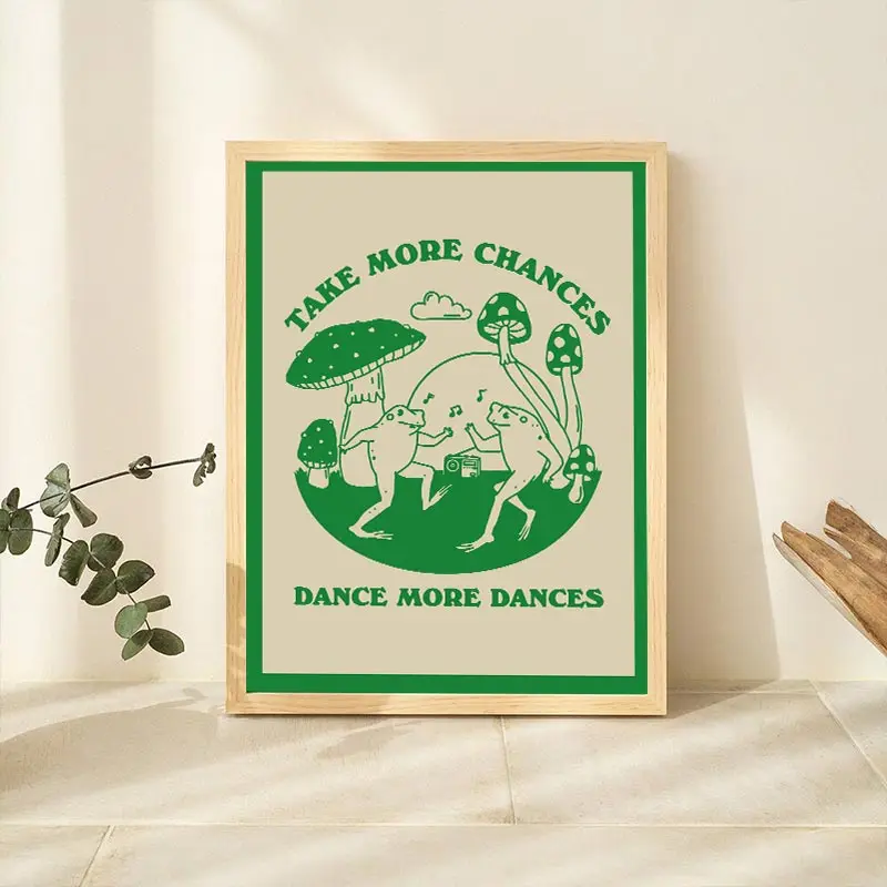 Retro Illustration Whimsical Frog and Mushroom Poster Home Decor Wall Art Poster Bedroom Corridor Decor Canvas Print Painting
Retro Illustration Whimsical Frog and Mushroom Poster Home Decor Wall Art Poster Bedroom Corridor Decor Canvas Print Painting