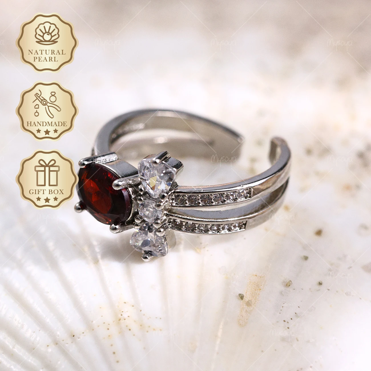 Серебряное кольцо Mysoya S925 с позолотой, натуральный гранат 6x8 мм, 1,48 карата, подарочная коробка, подарок на День святого Валентина или день рождения для нее
Серебряное кольцо Mysoya S925 с позолотой, натуральный гранат 6x8 мм, 1,48 карата, подарочная коробка, подарок на День святого Валентина или день рождения для нее