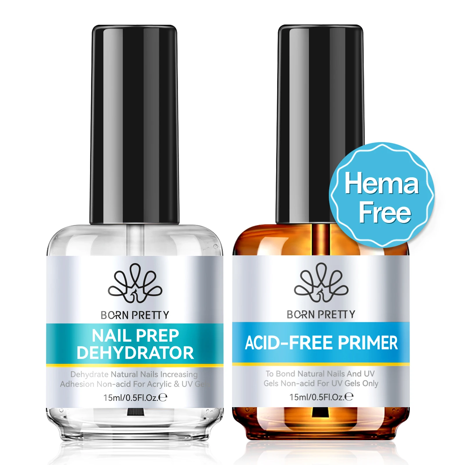 BORN PRETTY 15ml Nail Prep Dehydrator-Primers Set Kit 2pcs Upgrade Nail Prep Dehydrator 3S Air Dry Acid-Free Primers Nails Art
BORN PRETTY 15ml Nail Prep Dehydrator-Primers Set Kit 2pcs Upgrade Nail Prep Dehydrator 3S Air Dry Acid-Free Primers Nails Art