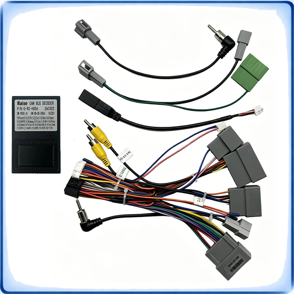 For Honda Civic 2016 CR-V 2017 High Trim Wiring Harness with CANBUS Decoder Box for Android Stereo
For Honda Civic 2016 CR-V 2017 High Trim Wiring Harness with CANBUS Decoder Box for Android Stereo