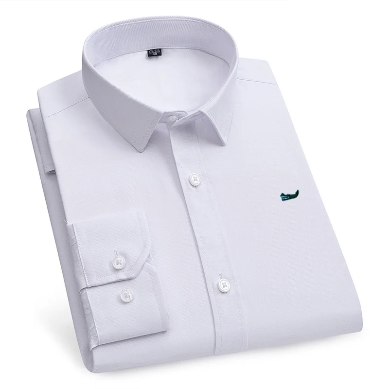 Korean Style Men's Bamboo Fiber Long Sleeve Shirt Ssolid Color Stand Collar Business Shirt Casual Shirt Work Shirt White Shirt
Korean Style Men's Bamboo Fiber Long Sleeve Shirt Ssolid Color Stand Collar Business Shirt Casual Shirt Work Shirt White Shirt