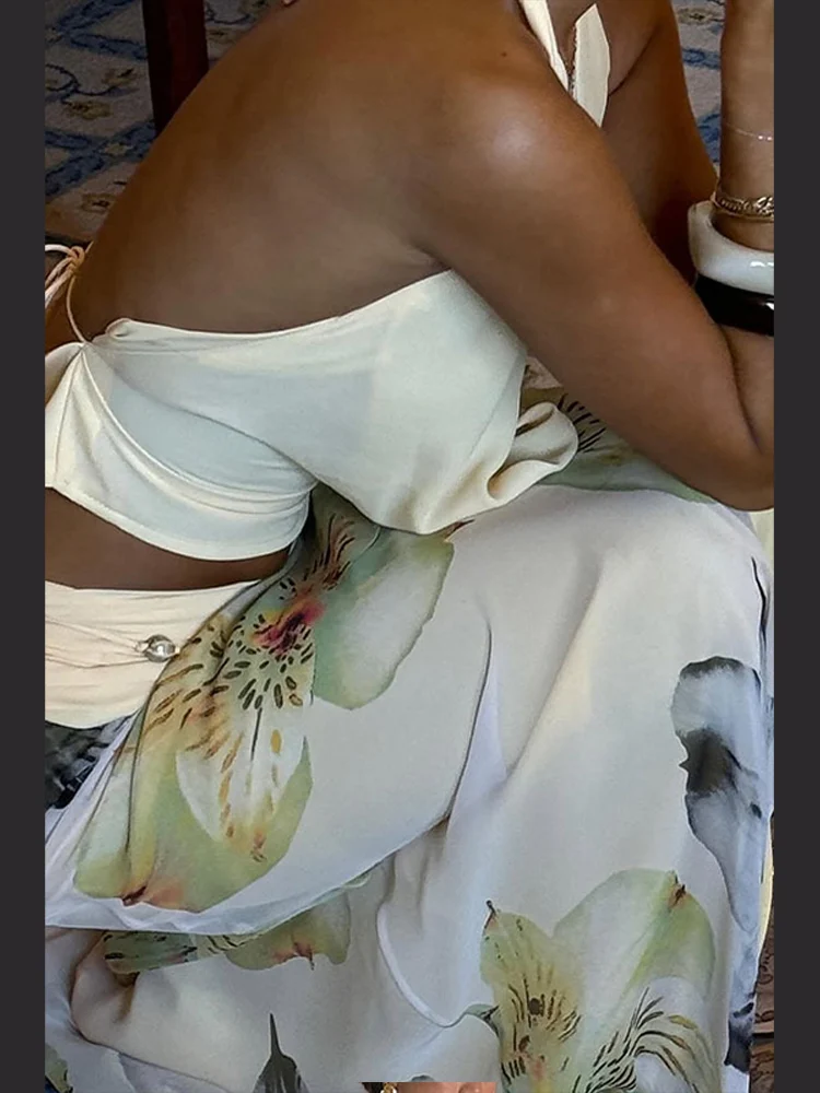 Темпераментный женский комплект из трех предметов, трендовые топы с лямкой на шее + разрез с кисточками + сетчатые юбки с цветами, одинаковая клубная одежда для отпуска
Темпераментный женский комплект из трех предметов, трендовые топы с лямкой на шее + разрез с кисточками + сетчатые юбки с цветами, одинаковая клубная одежда для отпуска