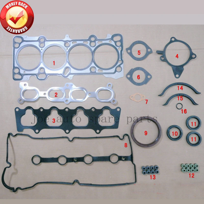 Полный комплект прокладок для двигателя ZL06 B6 ZM для MAZDA 323 1.5L 1.6L 1998-2004 8EBN-10-271 8HBN10271 50216100 
Полный комплект прокладок для двигателя ZL06 B6 ZM для MAZDA 323 1.5L 1.6L 1998-2004 8EBN-10-271 8HBN10271 50216100