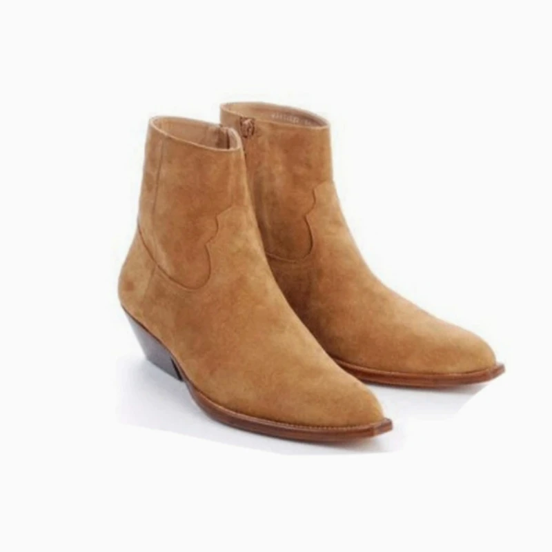 Men High Top Leather Boots Trendy Pointed Tips Cowboy Boots Classic Men Boots
Men High Top Leather Boots Trendy Pointed Tips Cowboy Boots Classic Men Boots