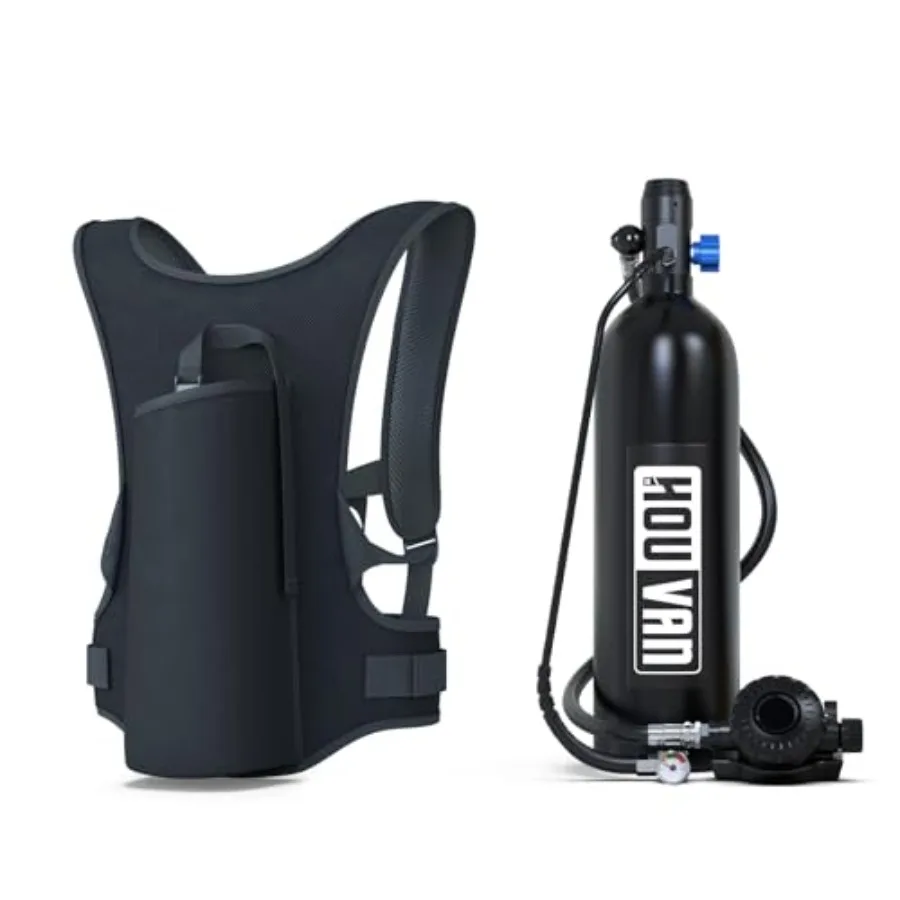 Scuba Tank S 1.9L Mini Scuba Tank DOT Certified Aluminum Cylinder Kit, Black, Reusable Inflatable Pony Cylinder for Underwater
Scuba Tank S 1.9L Mini Scuba Tank DOT Certified Aluminum Cylinder Kit, Black, Reusable Inflatable Pony Cylinder for Underwater