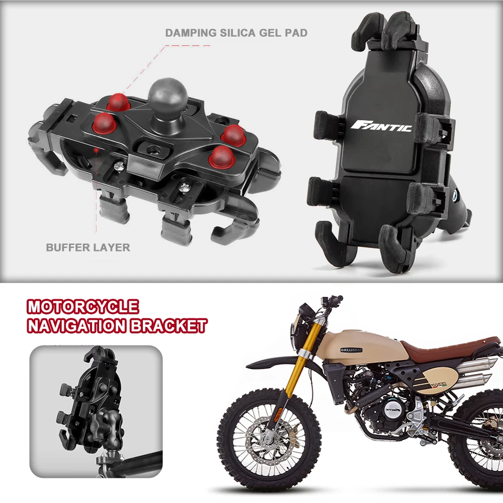 Motorcycle Phone Holder Shock Absorbing Spring Anti-Vibration For FANTIC CABALLERO FLAT TRACK 125 250 500 XEF250 XXF
Motorcycle Phone Holder Shock Absorbing Spring Anti-Vibration For FANTIC CABALLERO FLAT TRACK 125 250 500 XEF250 XXF