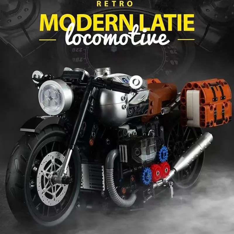 925PCS Technical Motorcycle Latte Building Blocks Moc High-Tech Classical Retro Model Bricks Toys For Boys Gift
925PCS Technical Motorcycle Latte Building Blocks Moc High-Tech Classical Retro Model Bricks Toys For Boys Gift