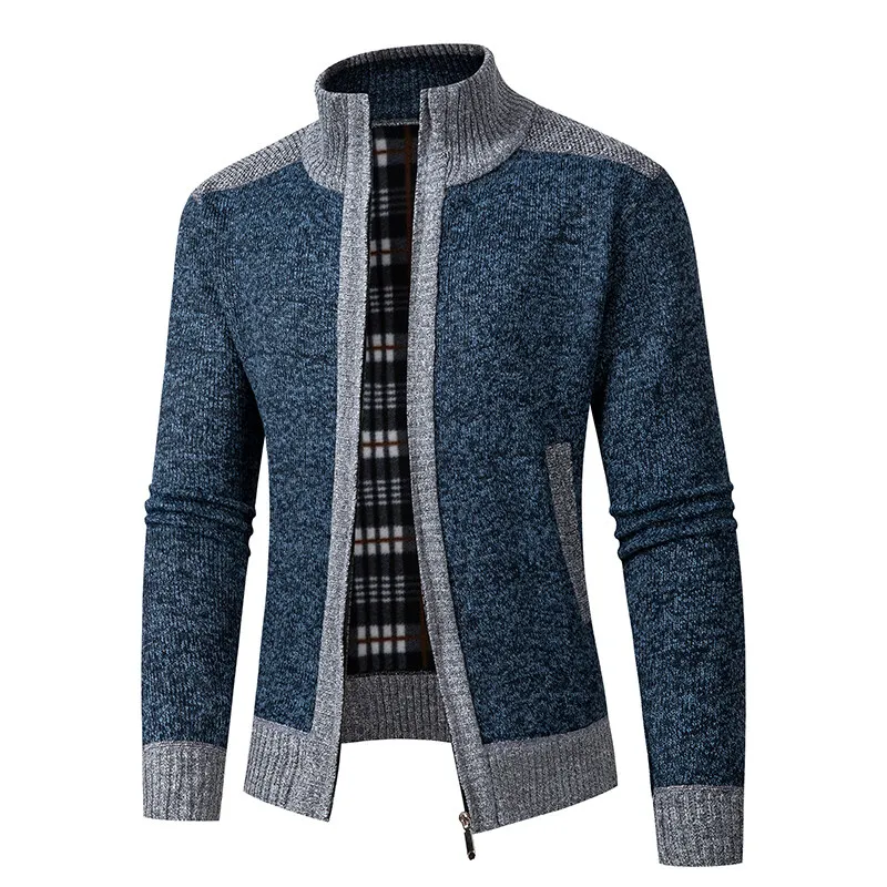 Trendy Splicing Knitted Cardigan for Men Autumn Thick Zipper Stand Up Collar Casual Sweatercoat Social Versatile Knitted Jackets
Trendy Splicing Knitted Cardigan for Men Autumn Thick Zipper Stand Up Collar Casual Sweatercoat Social Versatile Knitted Jackets